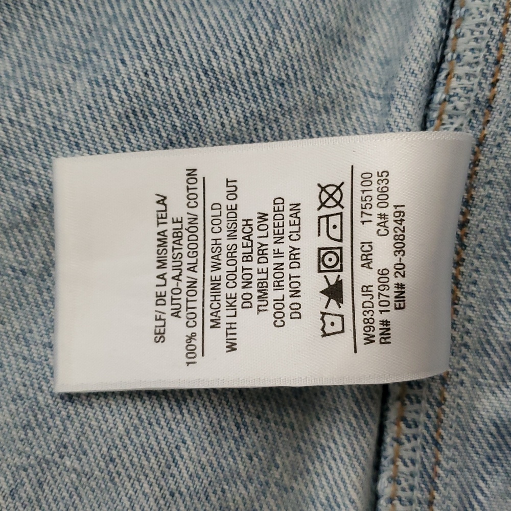 HUDSON DIY Pieced Two-Toned Distressed Button Down Sleeveless Denim Dress SIZE:M - Picture 15 of 16